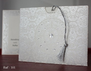 faire part de mariage blanc et argent